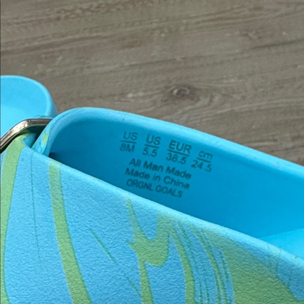 DR. SCHOLL'S  Original Goals Platform Slide Sandal - angel blue sz 8 - Picture 5 of 5
